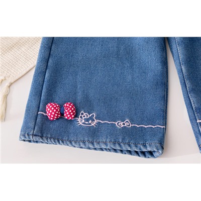 Утепленные джинсы для девочек