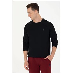 Erkek Siyah Basic Sweatshirt