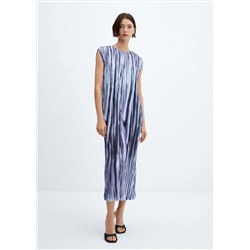 Vestido plisado tie-dye