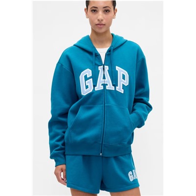 Relaxed Gap Logo Zip Hoodie