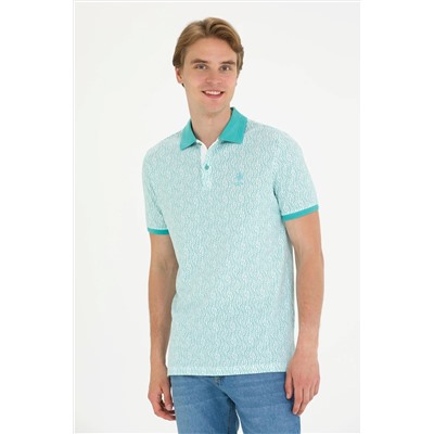 Erkek Mint Polo Yaka Tişört