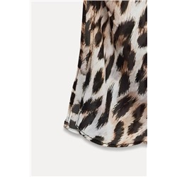 ZW COLLECTION ANIMAL PRINT TOP WITH CUT-OUT DETAIL