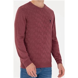 Erkek Bordo Basic Kazak