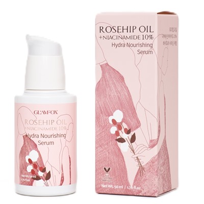 [GLAMFOX] Сыворотка для лица МАСЛО ШИПОВНИКА И НИАЦИНАМИД Rosehip Oil Niacinamide Hydra Nourishing Serum, 50 мл
