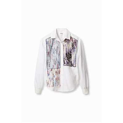 Camisa de patch y flecos