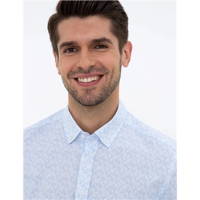 Açık Mavi Slim Fit Uzun Kollu Gömlek