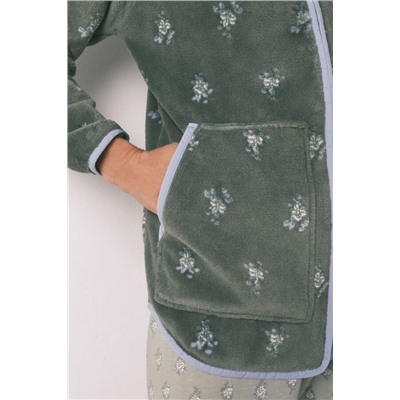 Bata corta polar flores