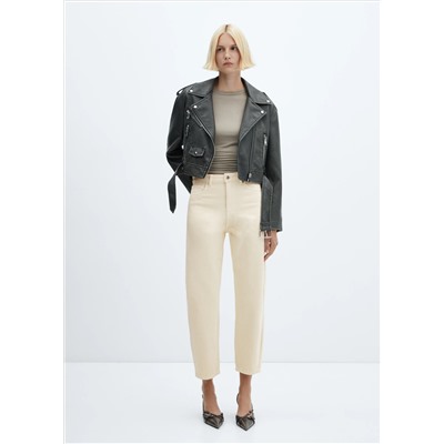 Jeans slouchy tiro alto