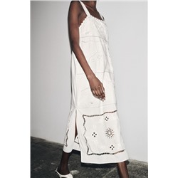 ZW COLLECTION EMBROIDERED STITCHED DRESS