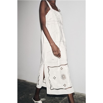 ZW COLLECTION EMBROIDERED STITCHED DRESS
