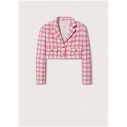 Chaqueta tweed crop -  Mujer | MANGO OUTLET Melilla
