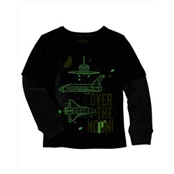 Glow-In-The-Dark Layered-Look Space Tee