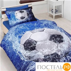 Постельное белье "Карвен" (сатин 3D )1,5 спальн.( Football ) (арт. N034 Football)