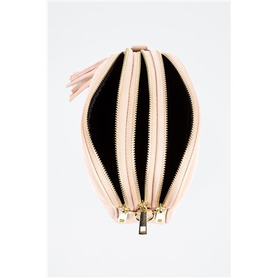 Bandolera de piel Rosa y dorado - Firenze Artegiani