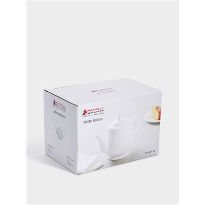 Чайник заварочный, 1 л, фарфор P, белый, White Basics