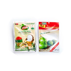Сухое натуральное кокосовое молоко и сухой сок тайского лайма./Coconut cream powder+ Lime Juice Powder