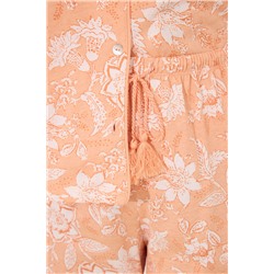 Pijama camisero Capri naranja algodón