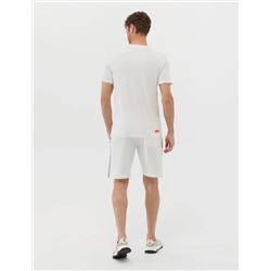 Ekru Slim Fit Örme Şort