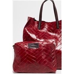 Bolso de piel Rosy Rojo