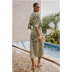 TEXTURED DRAPED DRESS