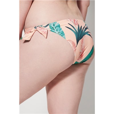 Braguita de biquini Rosa empolvado y verde