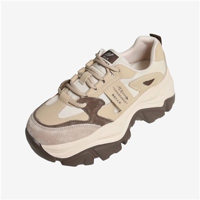 Belle  👟оригинал! Распродажа с фабрики, количество ограничено⚡️ Женские кроссовки на высокой подошве, сшиты из свиной кожи, комбинированной тканями. Цена на оф сайте выше 8000р