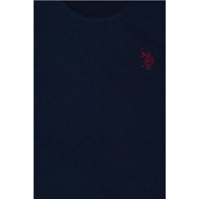 Erkek Çocuk Lacivert Basic Bisiklet Yaka Sweatshirt