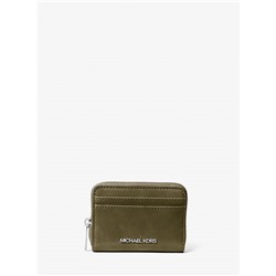 Michael Kors Outlet Jet Set Medium Distressed Zip Card Case