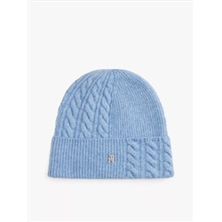 Mixed Knit Wool-Blend Beanie