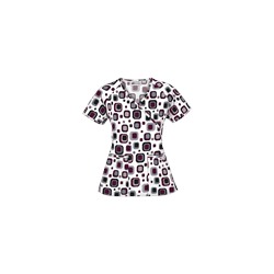 UA Funky Geo Wine Mock Wrap Top