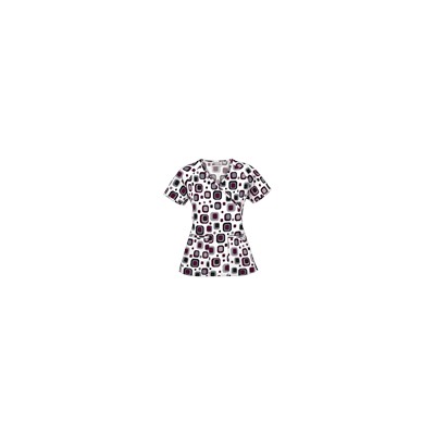 UA Funky Geo Wine Mock Wrap Top