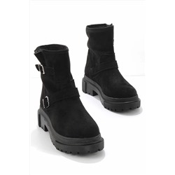 Bambi Siyah Süet Kadın Bot & Bootie K02669960102