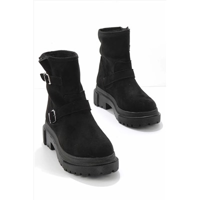 Bambi Siyah Süet Kadın Bot & Bootie K02669960102