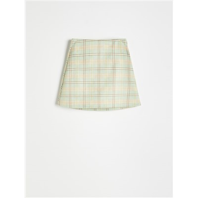 Checked mini skirt