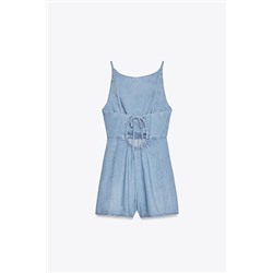 TRF DENIM SHORT JUMPSUIT