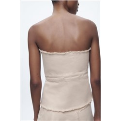 ZW ASYMMETRIC FRAYED BUSTIER