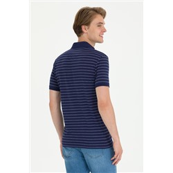 Erkek Regular Fit Polo Yaka Lacivert Tişört