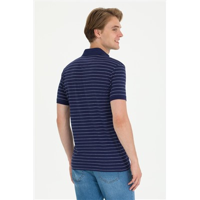 Erkek Regular Fit Polo Yaka Lacivert Tişört