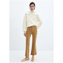 Pantalón flare crop pana