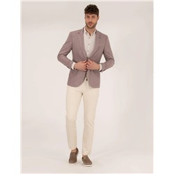 Gül Kurusu Keten Karışımlı Blazer Ceket