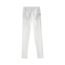 Vaquero skinny fit de tiro alto Blanco