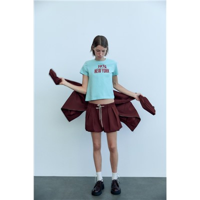 T-SHIRT WITH SLOGAN