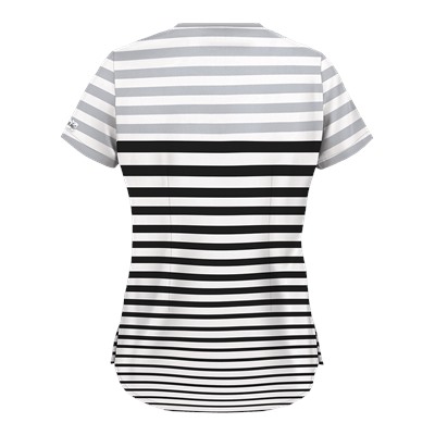 UA Seeing Stripes Silver Scrub Top