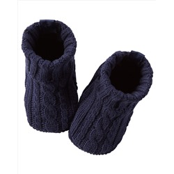 Cable-Knit Crocheted Booties