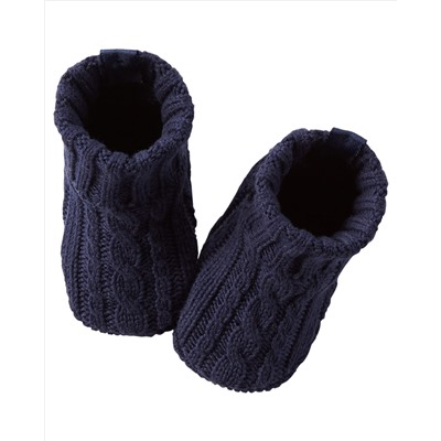 Cable-Knit Crocheted Booties