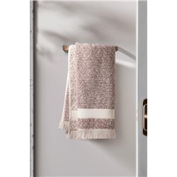 Brest İpliği Boyalı Yüz Havlusu - Pudra - 50x85 cm - Natural Koleksiyon