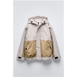 COLOUR BLOCK WATER-REPELLENT RAINCOAT