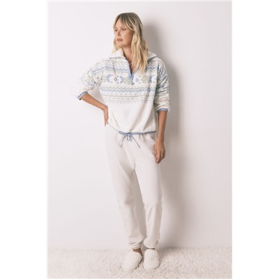 Pijama largo polar Jaquard