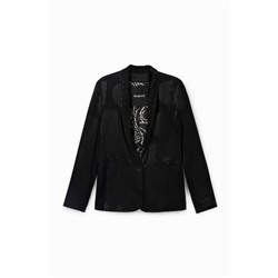 Blazer en logomanía brillante
