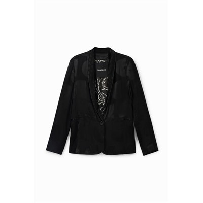 Blazer en logomanía brillante